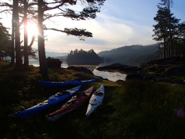 Early morning view from campsite, Loch Moidart.