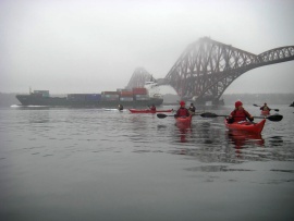 A foggy day in the Firth of Forth.
