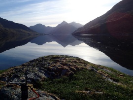 View from the campsite, looking down Loch Nevis on a knoydart trip.