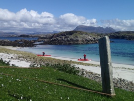 Stopping for lunch on Oldany island, North West coast trip.